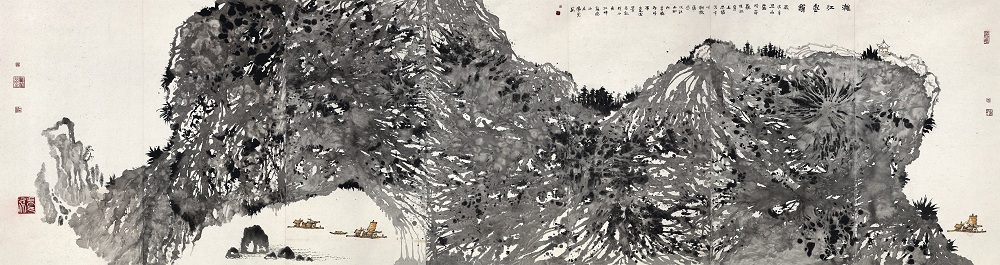 阳光书画作品《漓江岚韵》