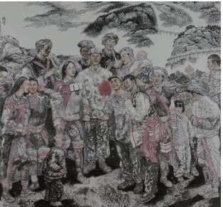 ���ߣ��⽨�� ��Ʒ���ƣ���ɽ����ٻ�����ֽ��ˮī ��Ʒ�ߴ磺200cm��200cm  ����ʱ�䣺2017 ��