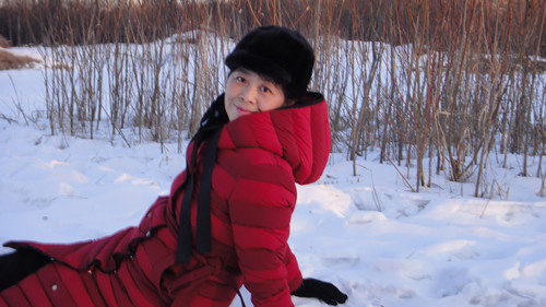 �ڹ���ѩ���еĳ��ӽ�