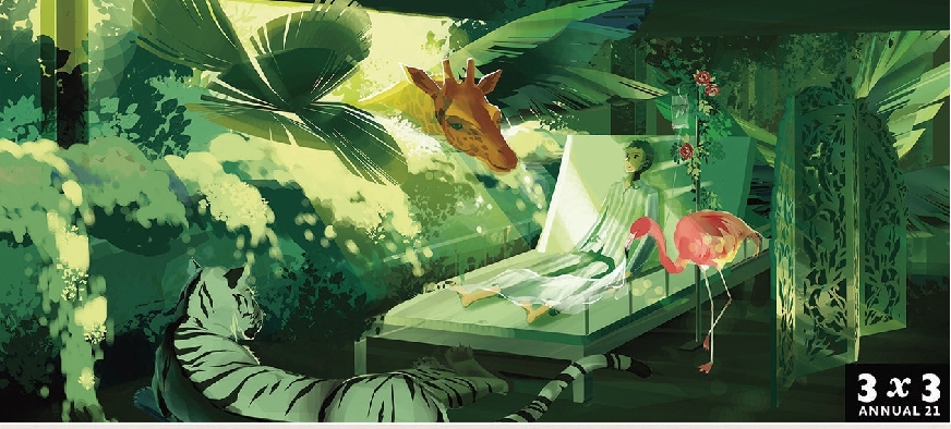 薛濛远参展作品《旅程》系列数码插画。