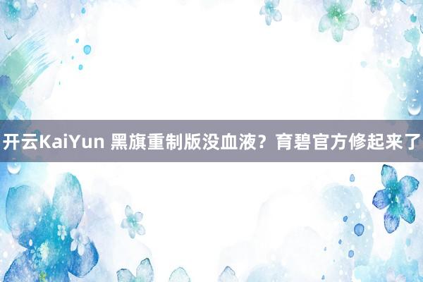 开云KaiYun 黑旗重制版没血液？育碧官方修起来了